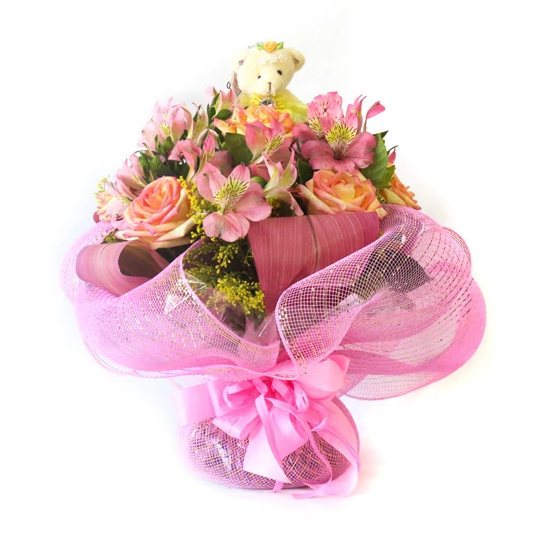 Buquês em espiral - Rosa